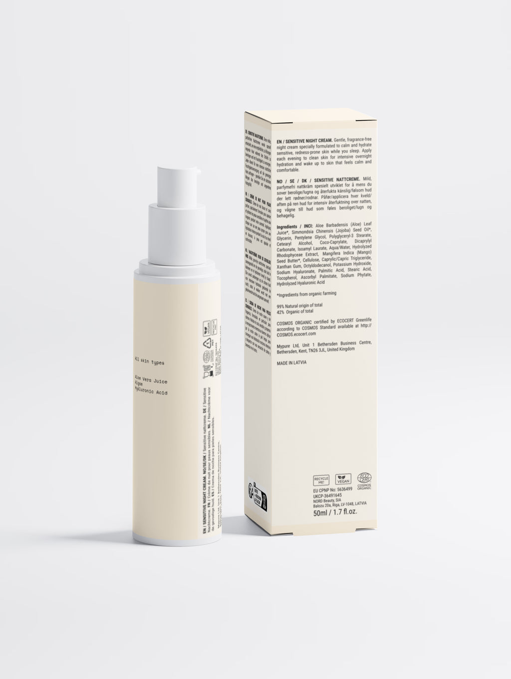 Sensitive Skin Overnight Cream, Fragrance-Free