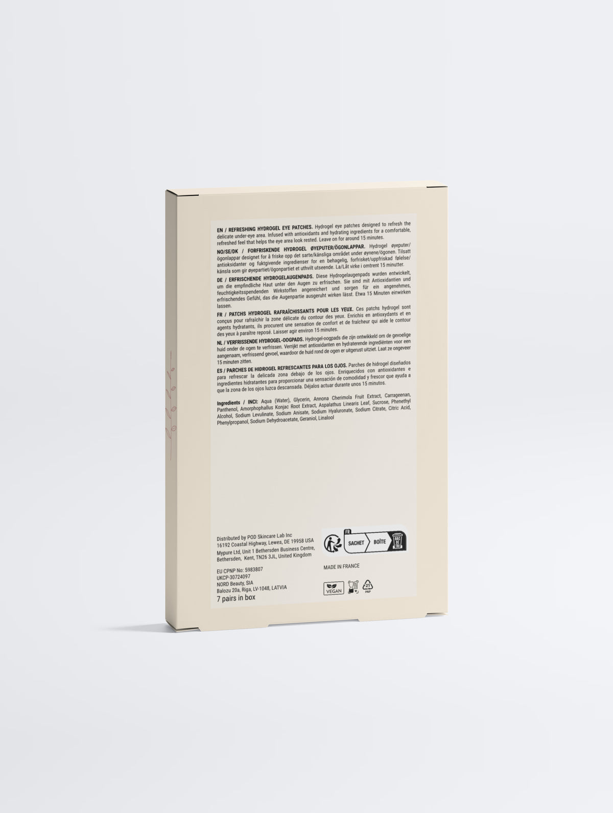 Anti-Fatigue Hydrogel Eye Patches